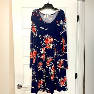 Woman’s long sleeve Tshirt dress.